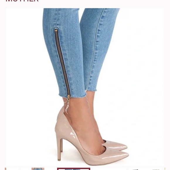 🍄 Mother Looker Zip Fray Wash Home Sweet Home Jeans - Picture 13 of 15